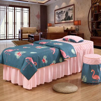 ZZYK Pink,70x185cm/27.5x72.8in,Beauty Bed Cover 4Pcs Set,Reusable Face Rest Cover Linen Massage Table Sheets Elastic Bedspread Pillowcase Salon Stool Cover Bed Cover Bedding Cover