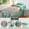 ZZYK Pink,70x185cm/27.5x72.8in,Beauty Bed Cover 4Pcs Set,Reusable Face Rest Cover Linen Massage Table Sheets Elastic Bedspread Pillowcase Salon Stool Cover Bed Cover Bedding Cover view 2
