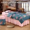 ZZYK Pink,70x185cm/27.5x72.8in,Beauty Bed Cover 4Pcs Set,Reusable Face Rest Cover Linen Massage Table Sheets Elastic Bedspread Pillowcase Salon Stool Cover Bed Cover Bedding Cover view 4