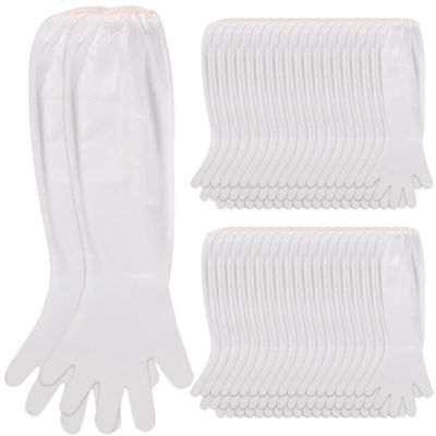 20Pairs Long Gloves for Cleaning 22x2 Inch Thicken Long Disposable Gloves Waterproof Non-slip Kitchen for Washing Dishes Household Duties Gardening Elbow Length Disposable