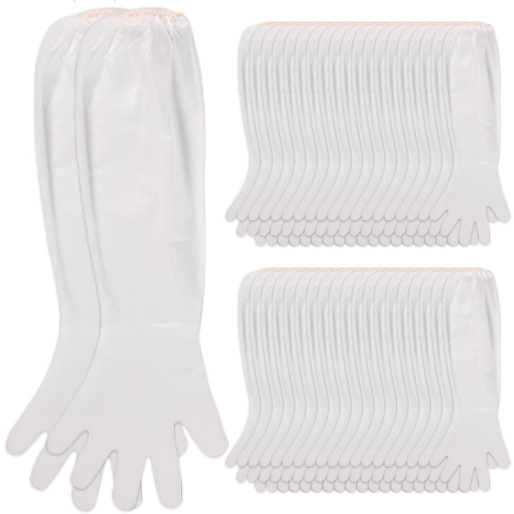 20Pairs Long Gloves for Cleaning 22x2 Inch Thicken Long Disposable Gloves Waterproof Non-slip Kitchen for Washing Dishes Household Duties Gardening Elbow Length Disposable