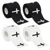 4 Pcs Christian Athletic Tapes Religious Sport Tape with Cross White Black Bible Verse Wrist Tapes Cross Athletic Wrist Tape for Sports Gymnastics Tennis Boxing Athlete First Aid Injury Wrap, 2inx23ft view 1