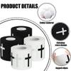 4 Pcs Christian Athletic Tapes Religious Sport Tape with Cross White Black Bible Verse Wrist Tapes Cross Athletic Wrist Tape for Sports Gymnastics Tennis Boxing Athlete First Aid Injury Wrap, 2inx23ft view 3