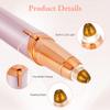 Alaoo Eyebrow Trimmer for Women, Rechargeable Portable Eyebrow Shaper Painless Electric Facial Hair Remover Shaver for Brows Face Cheek Lips Fuzz, Rose Gold view 3