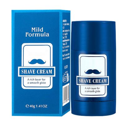 Men Shaving Cream, Moisturizing Balm Stick, Cleansing Shave Cream for Smooth Hair Removal, Compact Travel Grooming Necessity, Hydrating Lather for Face, Beard, Skin Care Routine
