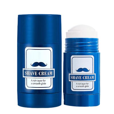 Mens Shaving Cream, 40g Hydrating Shavings Cream,2.95x1.38 Inches 2 in 1 Compact Smooth Shave Balm Stick, Reusable Material for Beard, Grooming, and Facial Hair Removal