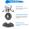 5PCS Stainless Steel Scrubber Pads, Steel Wool Scrubber Set with 2Pcs Handle, Stainless Scrubber for Cleaning Kitchen and Household, Dishes, Stoves, Grill, Wash Sink, Pots view 3