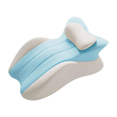 F Fityle Memory Cotton Bed Wedge Pillow Headboard Comfortable Anti Slip Trendy Lie on The Bed Sleeping Pillow for Dorm Side Sleeping, Blue Gray