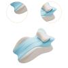 F Fityle Memory Cotton Bed Wedge Pillow Headboard Comfortable Anti Slip Trendy Lie on The Bed Sleeping Pillow for Dorm Side Sleeping, Blue Gray view 3