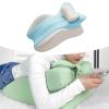 F Fityle Memory Cotton Bed Wedge Pillow Headboard Comfortable Anti Slip Trendy Lie on The Bed Sleeping Pillow for Dorm Side Sleeping, Blue Gray view 4