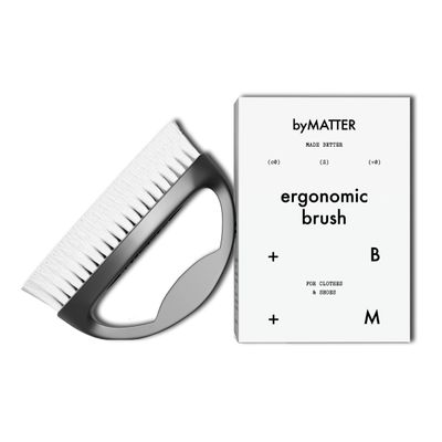byMATTER Ergonomic Laundry Brush Suitable For Clothes, Upholstery, Shoes, Fabric Cleaning, Helps Stain Removal, Stiff Bristle Brush