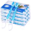 36 Pack Mini Disposable Toothbrushes 5-in-1 Prepasted Travel Toothbrush with Toothpaste Floss & Pick for Hotel Camping Flight Car Guest Use 9ct per Portable Case Essentials for Women Men Kids view 1