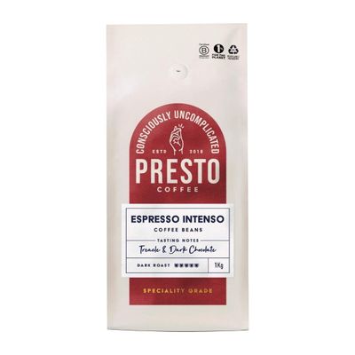 Presto Coffee Espresso Intenso Coffee Beans - 1kg
