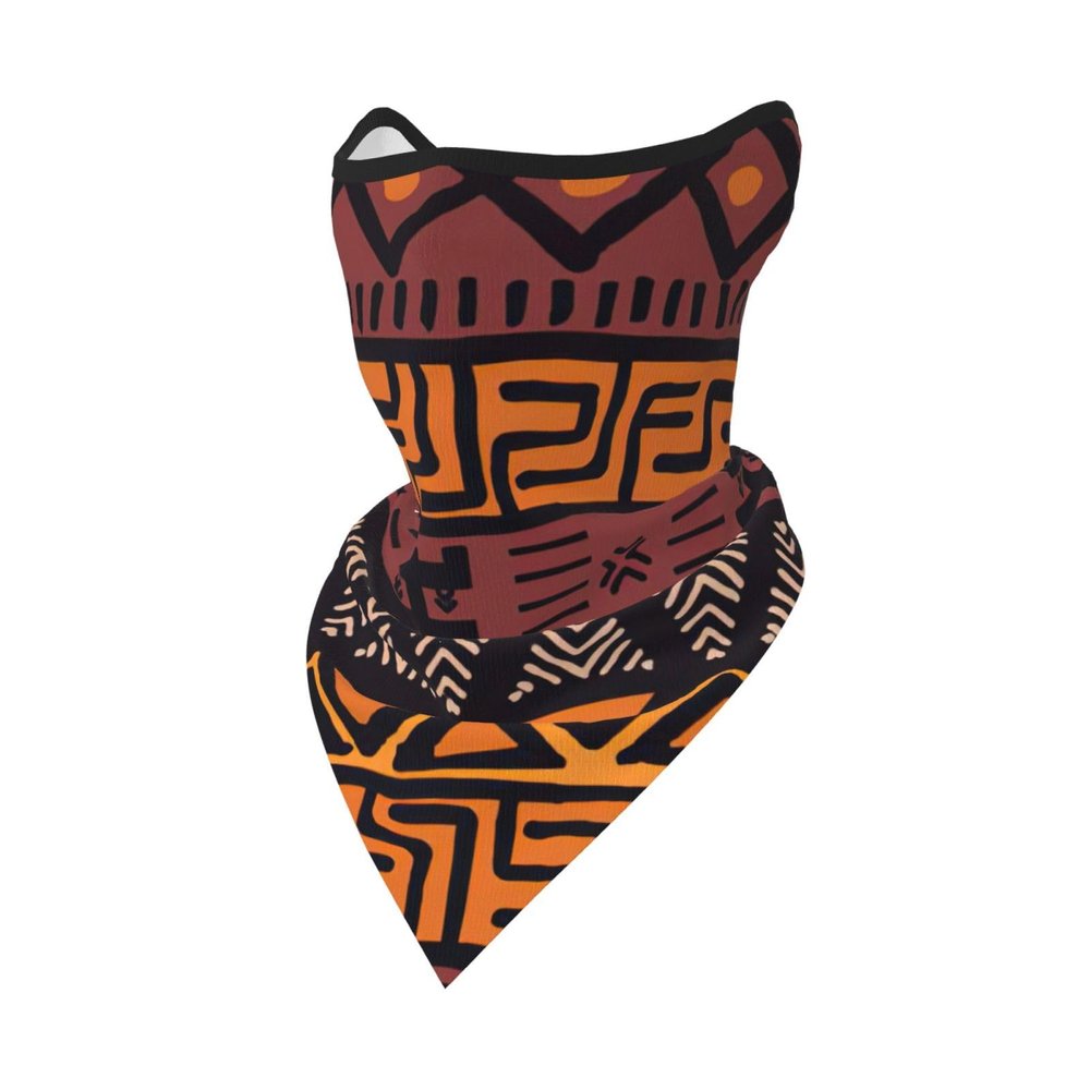 DEXNEL African Mud Cloth Tribal Face Mask Summer Cover Protection Balaclava Men Women for Beach Activities