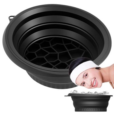 Ice Bowl for Face Facial Silicone Cooling Reusable Built-In Cube Tray
