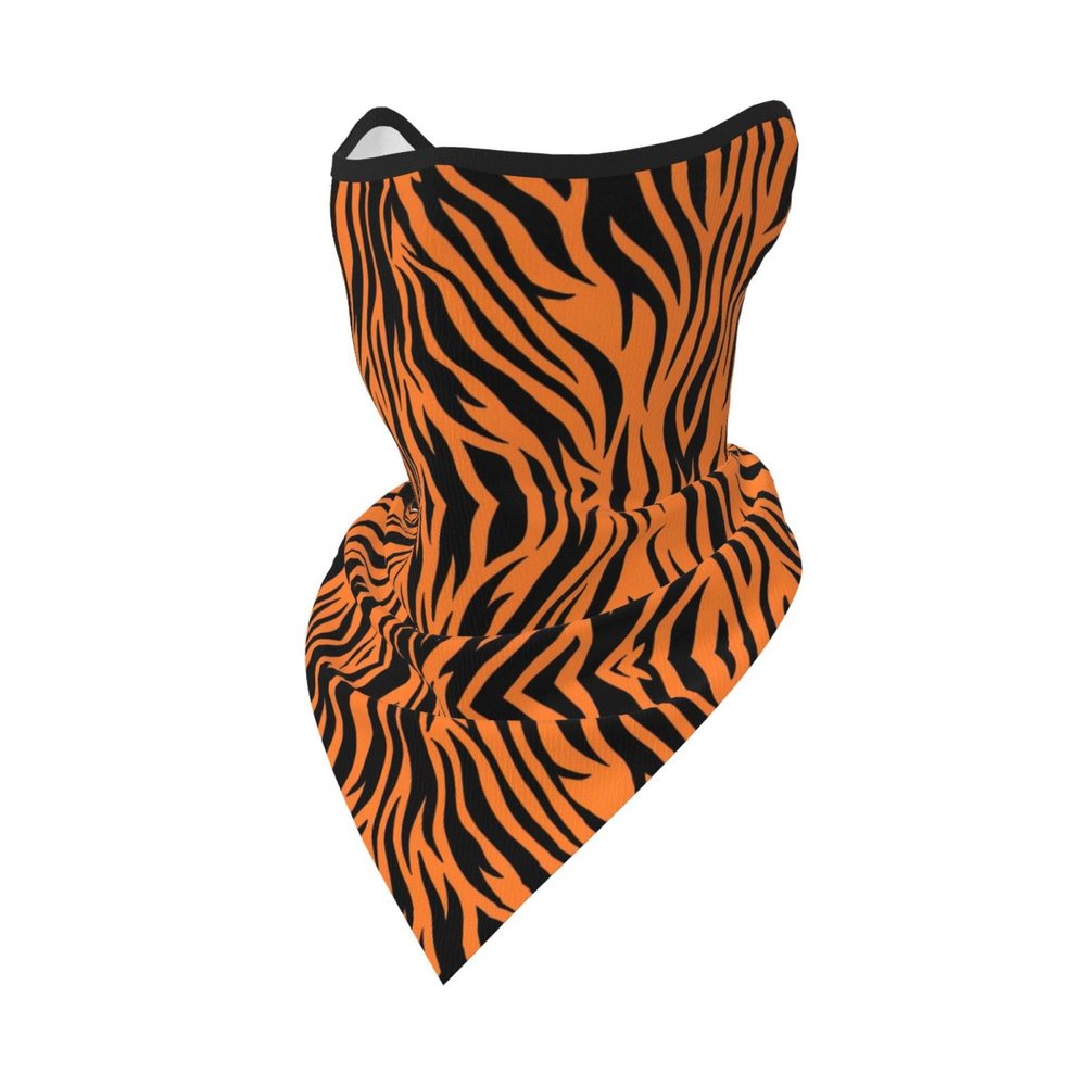DEXNEL Tiger Stripes Orange Pattern Face Mask Summer Cover Protection Balaclava Men Women for Beach Activities