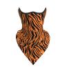 DEXNEL Tiger Stripes Orange Pattern Face Mask Summer Cover Protection Balaclava Men Women for Beach Activities view 2
