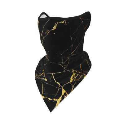 DEXNEL Black Gold Marble Face Mask Summer Cover Protection Balaclava Men Women for Beach Activities