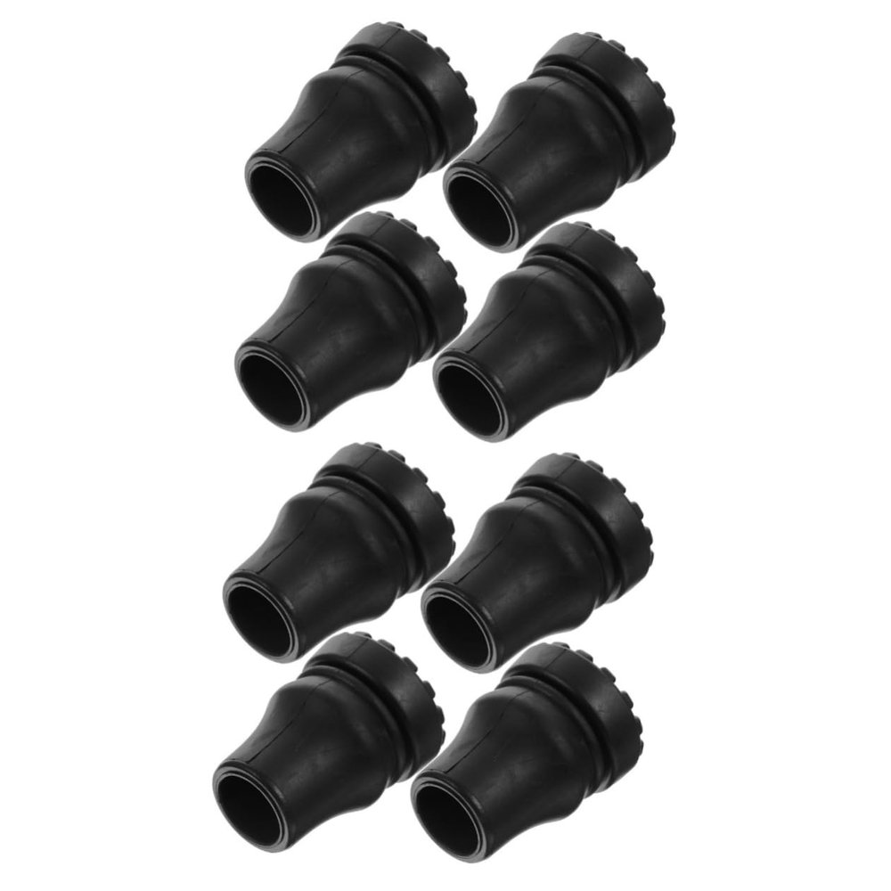 BESTonZON 8pcs Walking Stick Tips Non-Slip Cane Foot Covers for Trekking Poles Replacement Walking Pole Ends for Outdoor Hiking