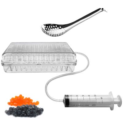 Chewtoyo Molecular Gastronomy Caviar Set, 96 Balls Capacity, Includes Box, Syringe, Tube, Spoon
