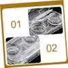 DEARMAMY 4pcs Contact Lens Case Box Holder for Girls Soft Pad Bulk Organizer Cosmetic Lens Case in Kit for Daily Use Style view 3
