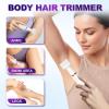 Electric Razor for Women 4-in-1, Lady Shavers for Pubic Hair Trimmer Bikini Trimmer Women, Rechargeable Intimate Shavers Womens Electric Shaver for Body Legs Underarm, Wet and Dry Use, USB view 3