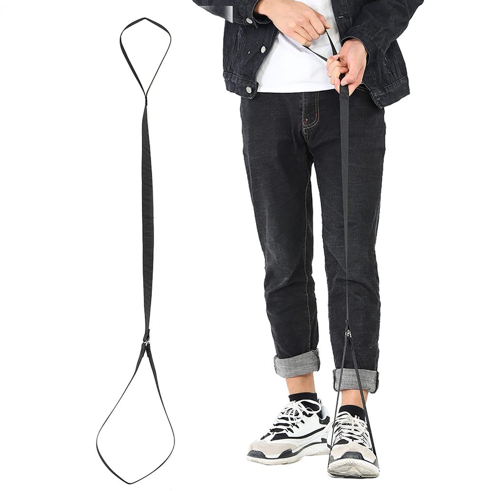 Nylon Leg Lifter Strap with Foot Strip Mobility Aids Disability Elderly Leg Lifter Strap Helps Lift Leg to Bed Car Sofa Wheelchair Made of Quality Nylon Material Durable