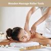 2Pcs Wooden Massage Tools Set Back Massager Roller Rope & Stick For Full Body Relaxation view 2