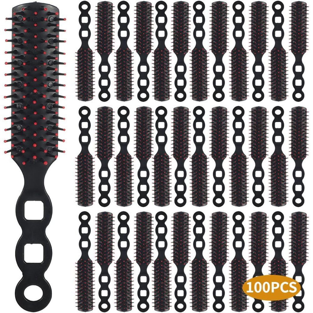 100 Pcs Professional Portable Plastic Hair Combs, Massage Brushes For Scalp And Hair Treatment