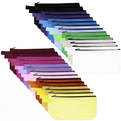 30-Pack Canvas Zipper Bags, 15-Color Makeup Organizer Pouches, Multiuse Travel And Toiletry Cases, Student Stationery Pencil Holders