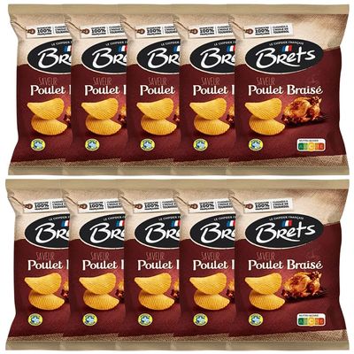 Brets Braised Chicken Crisps 125g x 10