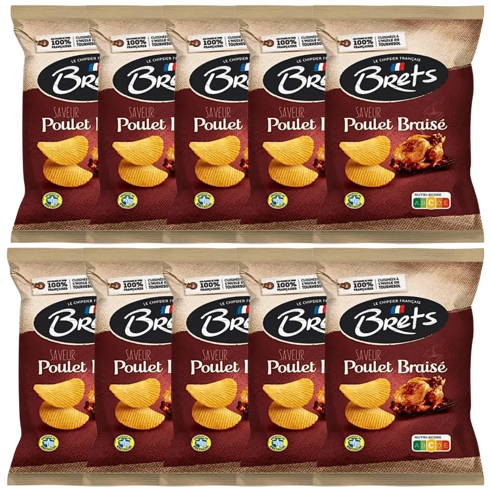 Brets Braised Chicken Crisps 125g x 10