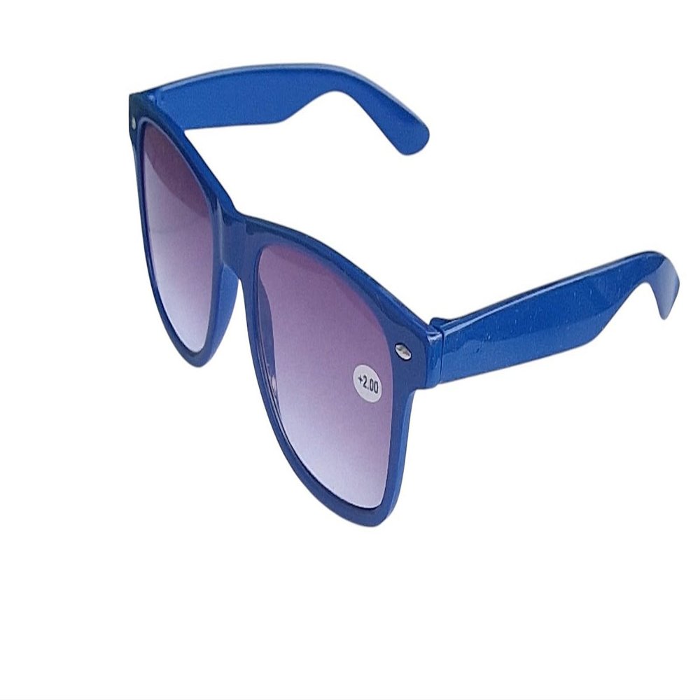 Fads & Fashions Photochromic Reading Glasses Classic Style Mens Womans with Glass Lenses TN49P (Blue, 1.0, x)