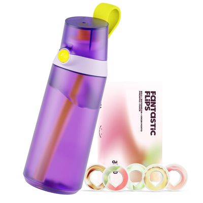 AIR UP water bottle Click Squid Purple original starter set with pods in 5 flavors | 600ml drinking bottle with sugar-free flavoring | dishwasher-safe, BPA-free