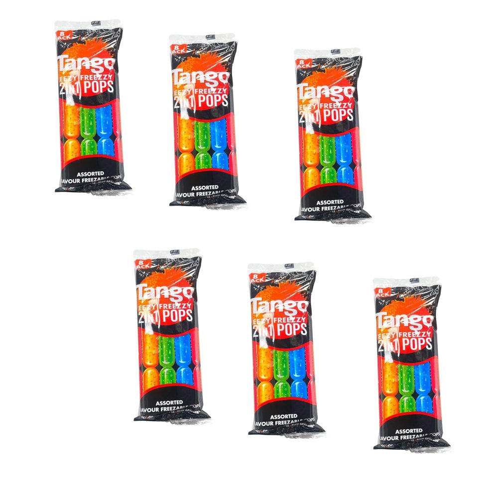 2 in 1 Ice Lolly Drumsticks 8x75ml Fruity Frozen Pops Gluten Free, Kosher & Vegetarian Great for Parties & BBQs (6x Tango 2in1 Ice lolly 8x 75ml)