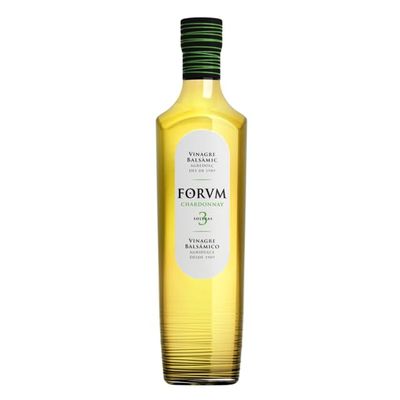 Forvm Chardonnay Vinegar 6 x 500ml | Spanish White Wine Vinegar | Aged in Oak Barrels | Ideal for Culinary Applications