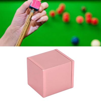 Cue Tip Chalk Holder, Aluminum Portable Mini Magnetic Billiard Pool Chalks Carrying Case for Billiard Cue Billiard Accessory (Rose Gold)