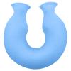 Reusable U-Shaped Hot Water Bottle with Soft Plush Cover Dual Nozzle Neck Heat Pack for Women Men, Relieves Tension and Fatigue, Ideal for Winter, Bedtime, and Office Use (Blue) view 1