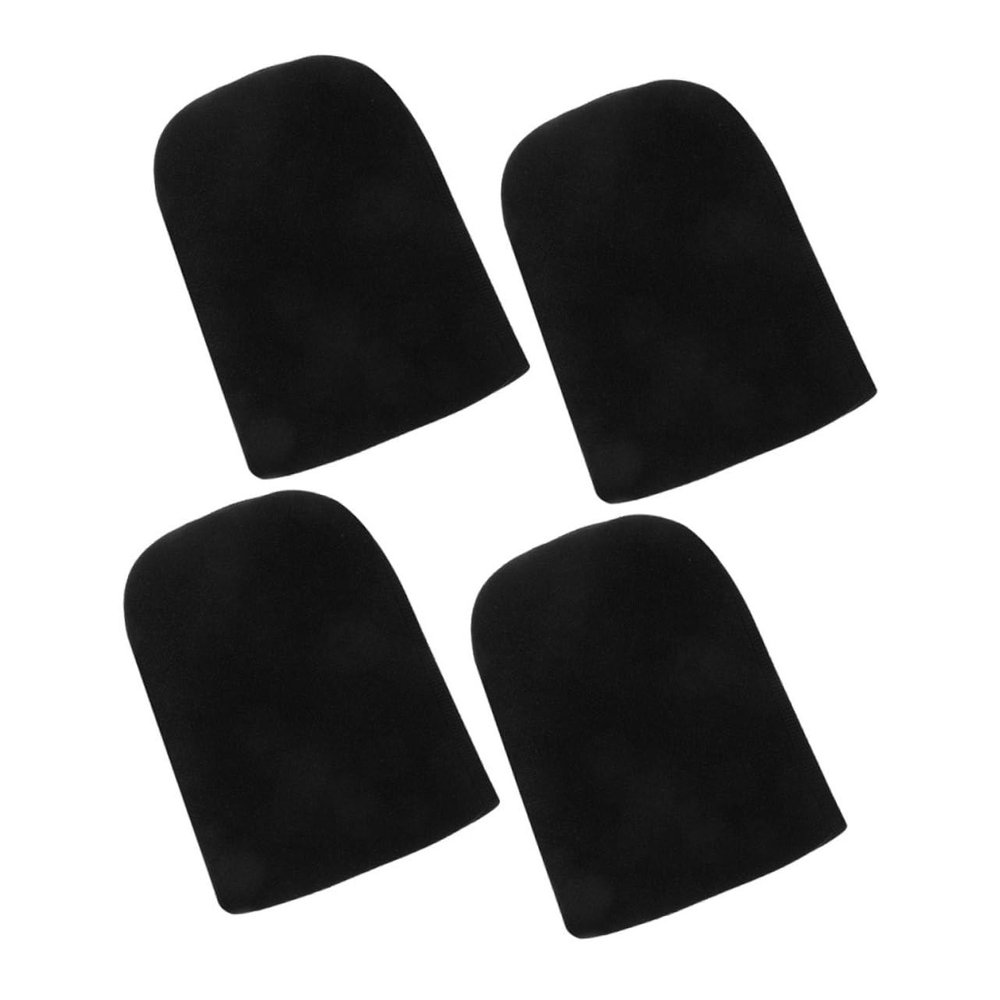 ERINGOGO Wheelchair Footrest Covers Lightweight 4pcs Neoprene Universal Fit Wheelchair Footplates Padding Protective Leg Rest Sleeve Black for Seniors