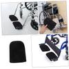 ERINGOGO Wheelchair Footrest Covers Lightweight 4pcs Neoprene Universal Fit Wheelchair Footplates Padding Protective Leg Rest Sleeve Black for Seniors view 4