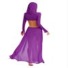 JEATHA Womens Sexy Sheer Mesh High Slit Lingerie Dress Hooded Mask Hollow Out Flowy Dress Nightwear Purple S view 2