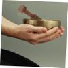 Toddmomy Peach Wood Sound Bowl Mallet Singing Bowl Mallet for Meditation Small Rubber Suction Cup Handle for Buddhist view 4