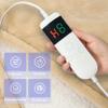 Cushious Heated Electric Blanket Throw 130x160cm, 10 Settings Heating,1-8h Timer Auto-Off, Overheat Protection, Machine Washable, Flannel and Sherpa Heated Blanket for Sofa Bed, Office view 2