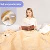 Cushious Heated Electric Blanket Throw 130x160cm, 10 Settings Heating,1-8h Timer Auto-Off, Overheat Protection, Machine Washable, Flannel and Sherpa Heated Blanket for Sofa Bed, Office view 3
