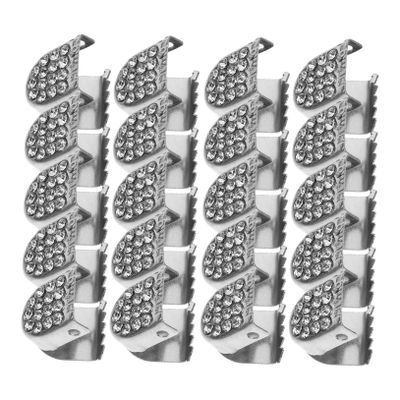 Beavorty 20pcs Rhinestone Shoelace Locks Capsule Buckle Shoe Lace Clips Metal Locking Clips for Boys and Girls Sports Shoes Adjustable No Tie Shoelaces Accessories