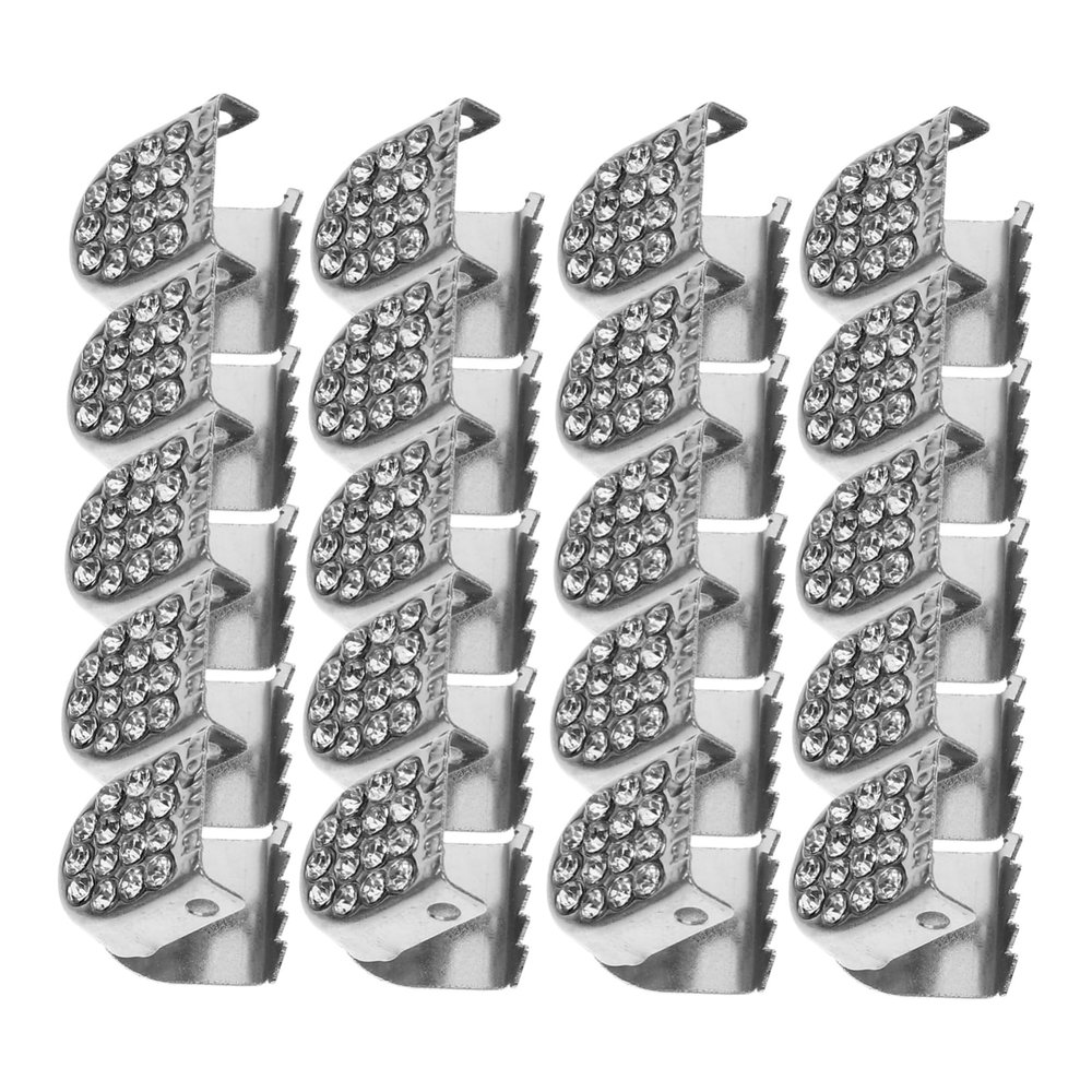 Beavorty 20pcs Rhinestone Shoelace Locks Capsule Buckle Shoe Lace Clips Metal Locking Clips for Boys and Girls Sports Shoes Adjustable No Tie Shoelaces Accessories