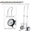 Rolling Oxygen Cylinder Cart - Durable Aluminum Alloy Holder with 2 Wheels for Home Use, Fits 12cm Diameter Gas Tanks view 4