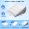 Strixorn Wedge Pillow for Bed and Sofa, Memory Foam Reading Pillow, Support Pillows Cushion with Washable Cover, Perfect Incline Bed Wedge for Back Support, 55 x 55 x 25 cm view 2