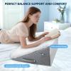 Strixorn Wedge Pillow for Bed and Sofa, Memory Foam Reading Pillow, Support Pillows Cushion with Washable Cover, Perfect Incline Bed Wedge for Back Support, 55 x 55 x 25 cm view 4