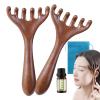 2Pcs Six-Claw Meridian Massage Comb, Scalp Massage Comb with Oil, Head Massager ScalpS, Wooden Scalp Massager Combs for Stress Relief and Hair Care view 1